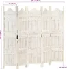 vidaXL 5tlg. Raumteiler Handgeschnitzt Weiß 200×165cm Mango Produktbild-Vorschau 6