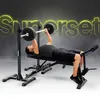 A man is performing a bench press exercise on a weight bench with a barbell. Náhľad obrázku produktu