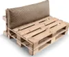 A sofa cushion set made from wooden pallets and a light brown cushion. Náhľad obrázku produktu