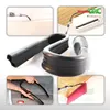 A collage of images showing a flexible vacuum cleaner hose and its various applications. Produktbild-Vorschau