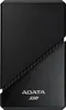 A black ADATA external SSD is shown against a black background. Voir les images du produit