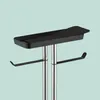 Relaxdays WC-Garnitur, Edelstahl, Ablage & Rollenhalter, Produktbild-Vorschau 5