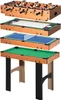 HOMCOM 4-in-1 Multispieltisch mit Tischfußball Tischhockey Produktbild-Vorschau 1