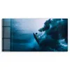 DEQORI Glasbild Echtglas 60x30 cm 'Surfer taucht Produktbild-Vorschau 2
