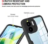 Close-up marketing image showing a phone case with callouts for screen and camera protection. Produktbild-Vorschau