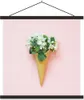 MuchoWow® Textilposter Eiswaffel - Blumen - Stilleben 40x40 Produktbild-Vorschau 1