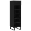 vidaXL Scarpiera nera 30x35x105 cm Materiale a base di Anteprima dell’immagine prodotto 1