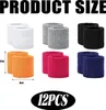12 Stück Schweißband Handgelenk Sport Wristbands, 8 X 8 cm Produktbild-Vorschau 4