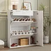 Nowoczesna szafka na buty – 95 x 24 x 107,5 cm, biała – Podgląd zdjęcia produktu 1