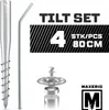 MAXERIO® 80 cm 4er TILT-Set Schraubfundamente Ø 60 x 2; M12 Produktbild-Vorschau 1