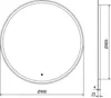 Mexen Gobi podsvícené koupelnové zrcadlo 90 x 90 cm, LED Náhled obrázku produktu 6