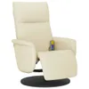 vidaXL Fauteuil de massage avec repose-pieds Crème Voir les images du produit 8