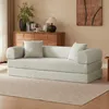 Velours Klappsofa mit Schlaffunktion, Liegefläche 195 x 178 Produktbild-Vorschau 5