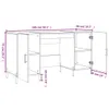 vidaXL Bureau blanc 140x50x75 cm bois composite Voir les images du produit 8