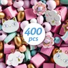 A collection of colorful wooden beads and charms for jewelry making. Anteprima dell’immagine prodotto