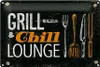 Blechschild  Grill & Chill Fleisch Grillen, 30 x 20 cm, Produktbild-Vorschau 1