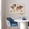 MuchoWow® Poster Weltkarte - Holz - Windrose 60x40 cm - Produktbild-Vorschau 5