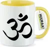 Huuraa Kaffeetasse Yoga-Om Symbol 330ml Gelb Keramik Produktbild-Vorschau 1