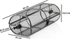A black wire mesh grill basket with dimensions indicated by lines and text. Anteprima dell’immagine prodotto