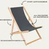 Liegestuhl grau klappbar aus Holz - Klappstuhl Klappliege Produktbild-Vorschau 5