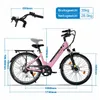 A32 E-Bike Rosa Citybike 26 Zoll, 250W, 36V 12,8Ah Akku, Produktbild-Vorschau 12