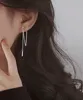 925 Sterling Silber Bar Tropfen Ohrringe Kette für Frauen Produktbild-Vorschau 3
