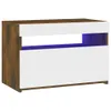 vidaXL Armoire TV avec lampes LED Chêne fumé 60x35x40 cm Voir les images du produit 6