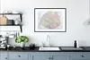 MuchoWow® Gerahmtes Poster Paris - Karte - Lila 80x60 cm - Produktbild-Vorschau 4