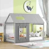 OKWISH Lit Enfant 90x200 cm - Lit Cabane avec Toit et Voir les images du produit 2