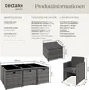 TecTake 403821, Grau, 10 Sitz(e), Erwachsene & Kinder, Produktbild-Vorschau 5