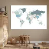 MuchoWow® Poster Weltkarte - Pastell - Weiß 180x120 cm - Produktbild-Vorschau 6