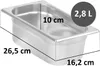 Récipient repas GN 1/4 avec couvercle, Hauteur 100 mm, Voir les images du produit 2