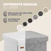 CASARIA® 2x Tabouret cube blanc avec espace de rangement Voir les images du produit 4