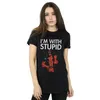 Marvel - "I'm With Stupid" T-Shirt für Damen BI20987 (L) Produktbild-Vorschau 2