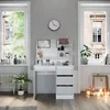 Coiffeuse Vicco Sherry Blanc 80cm avec miroir, Model 41295 Voir les images du produit 4