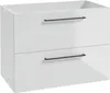 Stamar Badezimmerschrank Weiß 80cm + Waschbecken Hochglanz Produktbild-Vorschau 4