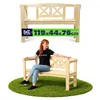 KADAX panchina in legno con schienale 119 cm patio giardino Anteprima dell’immagine prodotto 1