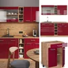 Singleküche Vicco R-Line Rot Hochglanz/Goldkraft Eiche 160 Produktbild-Vorschau 4