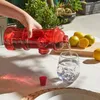 Sklenená fľaša na vodné nápoje Hydrant červená pre hasiča Náhľad obrázku produktu 2