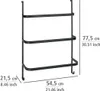 A three-tiered towel rack shown against a white background with dimensions indicated. Náhled obrázku produktu