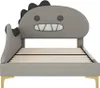 A children's bed with a dinosaur-shaped headboard. Produktbild-Vorschau