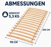 BURI Home Rollrost 90x200 cm – Lattenrost Holz Rollrost Produktbild-Vorschau 6