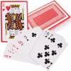 Hrací karty poker makao 54 karet plastem potažené červené Náhled obrázku produktu 1