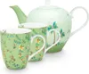 PIP STUDIO Jolie Flowers Green Teeset groß Set3 Produktbild-Vorschau 1