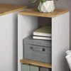 Scaffale Vicco Tomy Rovere bianco/dorato 30 x 74 cm con 2 Anteprima dell’immagine prodotto 4