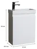 Waschbeckenschrank LISA, 41 cm breit, mit wendbarem Produktbild-Vorschau 3