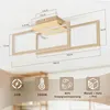 ZMH Lampa sufitowa LED Drewniana lampa sufitowa 24 W Lampa Podgląd zdjęcia produktu 5