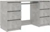 Scrivania grigio cemento 140x50x77 cm materiale a base di Anteprima dell’immagine prodotto 9