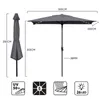 Sekey Sonnenschirm 300x200 cm rechteckig mit Produktbild-Vorschau 3