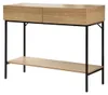 CALICOSY - Console 2 Tiroirs 1 TabletteReproduction Bois Voir les images du produit 7